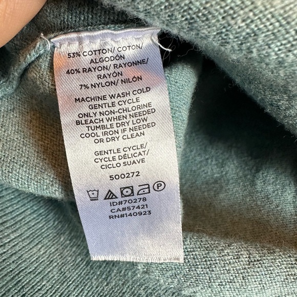 Loft Women's Blue 3/4 Sleeve Sweater - Picture 5 of 5